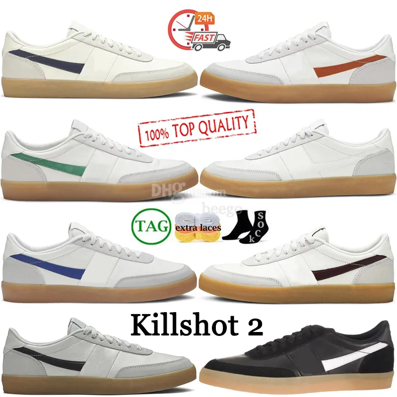 Casual Low Top Sneakers Killshot 2 Trainers for Men and Women in Midnight Navy Lucid Green Sail Desert Orange Oil Grey Sail Gum and Hyper Blue
