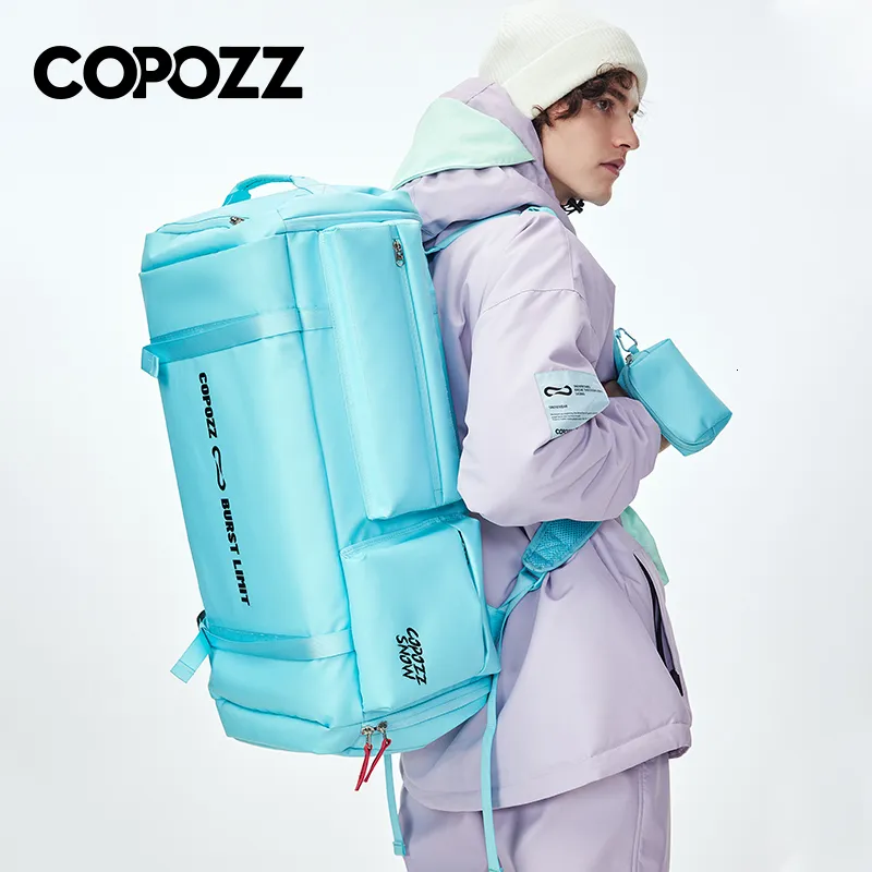 ダッフェルバッグCopozz Ski Bag 55Lストレージブーツヘルメットスノーボード衣服バックパック調整可能なユニセックス230828の大容量