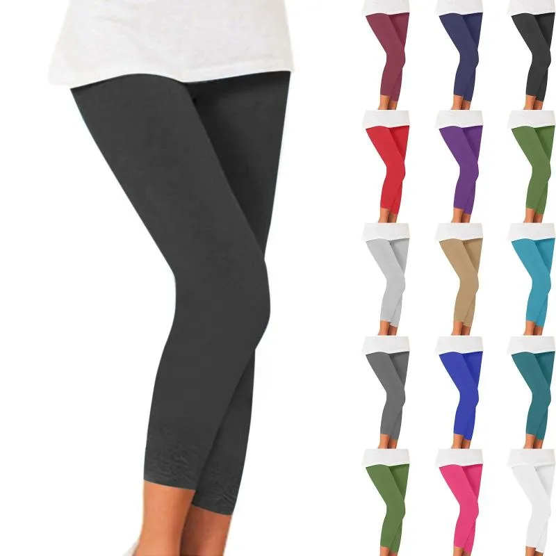 Damen-Leggings, elastische, plissierte, hängende Sehne unten, enge Hose, Damen, Schwarz, mehrere Größen, Leggins