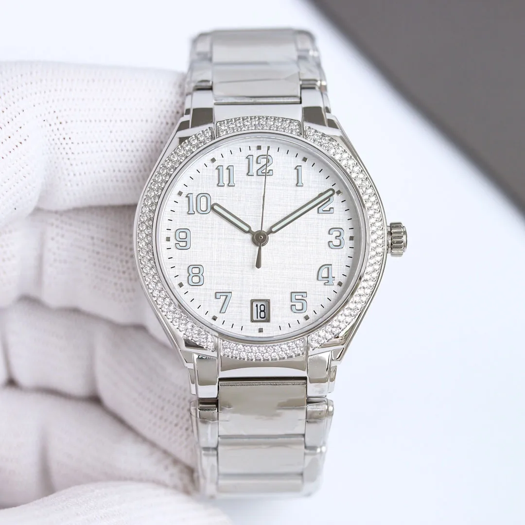 Patekphilippe Business pp 324Sc Diamond Amonment Mens Watch Mostical Movement Sateves 40 مم مصمم أزياء مقاوم للماء Montre Luxes أساليب متعددة الاستخدامات غير رسمية