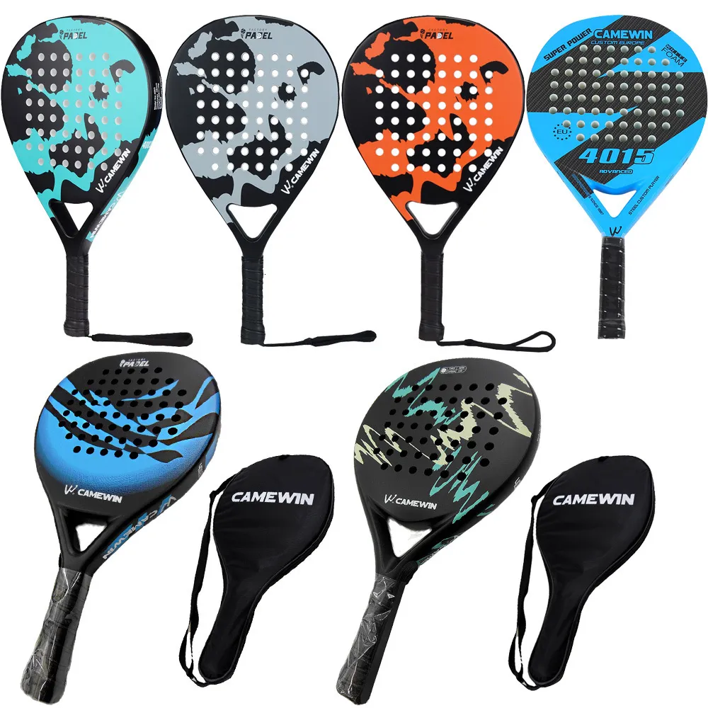 Tenis Raketleri Plaj Tenis Kürek Raket Profesyonel Karbon Cam Fiber Padel Tenis Raket Yumuşak Yüz Erkek Kadınlar için Çanta Kapağı 230828