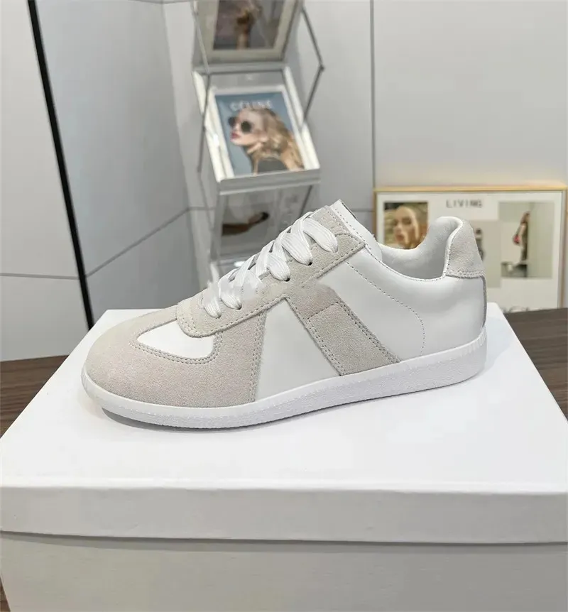 Maison margiela Sneakers Designer Heren Dames Casual Schoenen MM6 Mode Luxe Lage Top Canvas Stiksels Kalfsleer Suede Sportschoenen Platform Trainers Hardloopschoenen