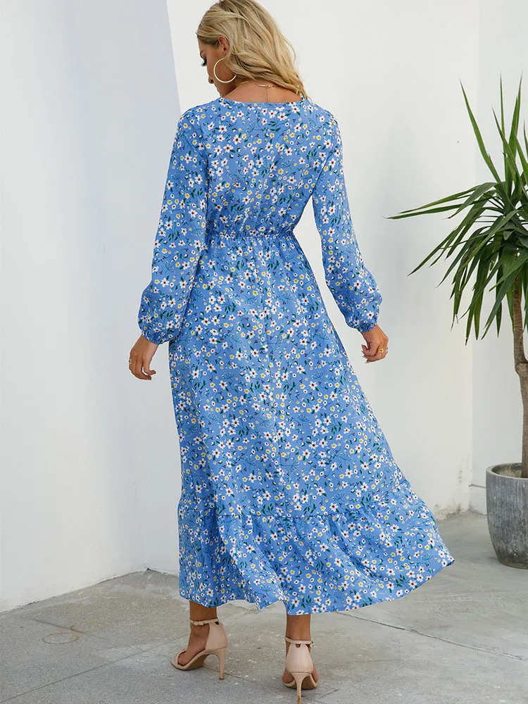 Womens Chiffon A-Line Ankle-Length Dress with Floral Print, V-Neck, Lantern Short Sleeves, Empire Waist for Spring Summer from Dhgate Basic & Casual Dresses - price 28.3 Womens Chiffon A-Line Ankle-Length Dress with Floral Print, V-Neck, Lantern Short Sleeves, Empire Waist for Spring Summer from Dhgate Basic & Casual Dresses - price 28.3
