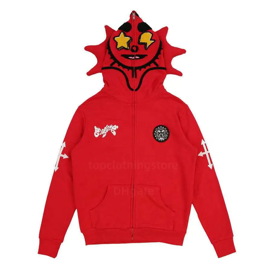 Y2k Star 3D Printed Mens Hoodies, Stylish Casual Zip-Up