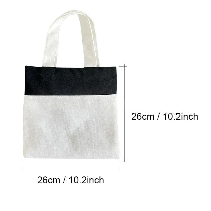 Halloween Sublimation linen Bag Sublimation Blank Tote Bags Reusable Grocery Bags for DIY Crafting and Decorating Orange Black Ordinary Style