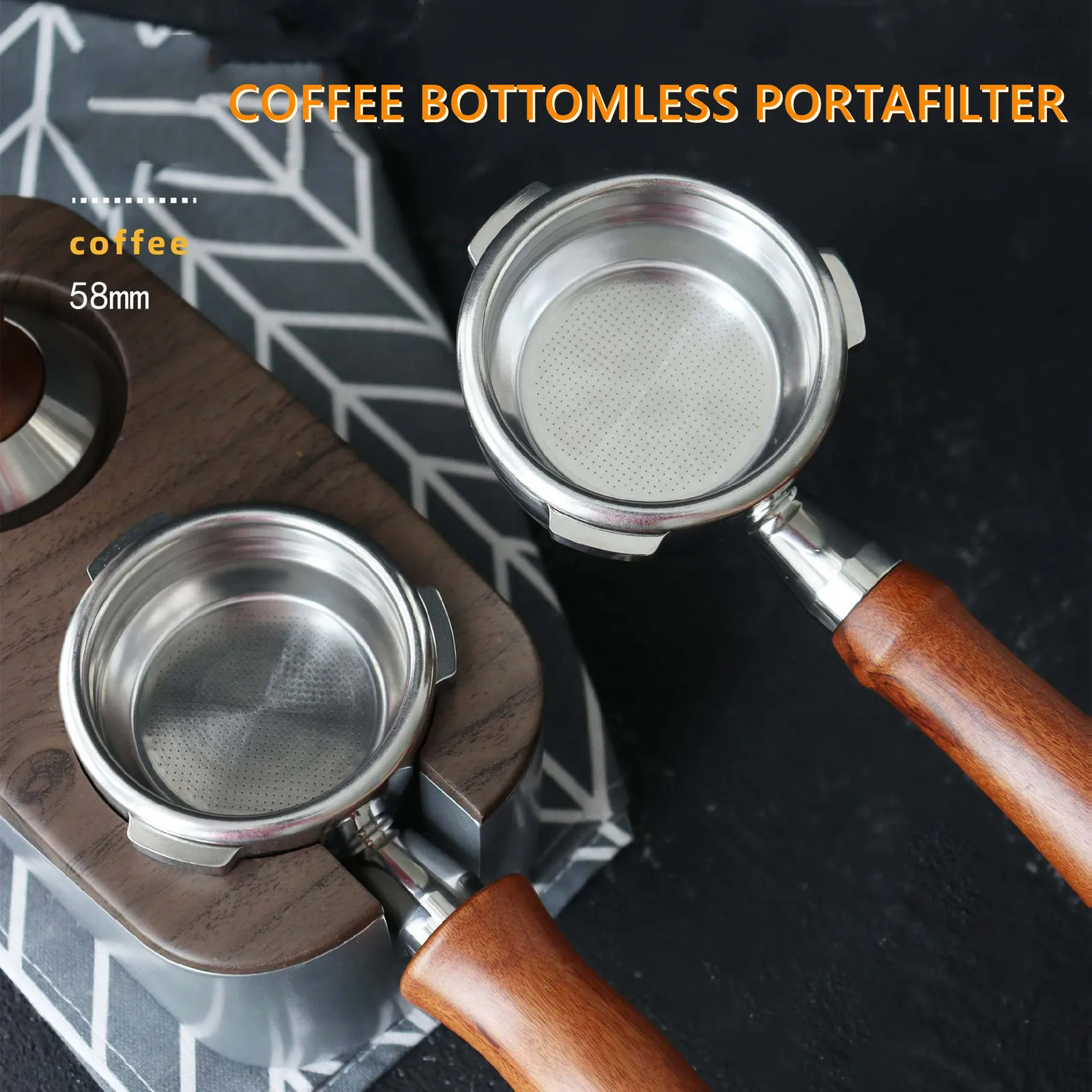 Kaffeefilter 58mm 3 Nägel Filterhalter Bodenloser Siebträger für GeviE020DEBarsettoOsterBreville Max VC65 Maschine 230829