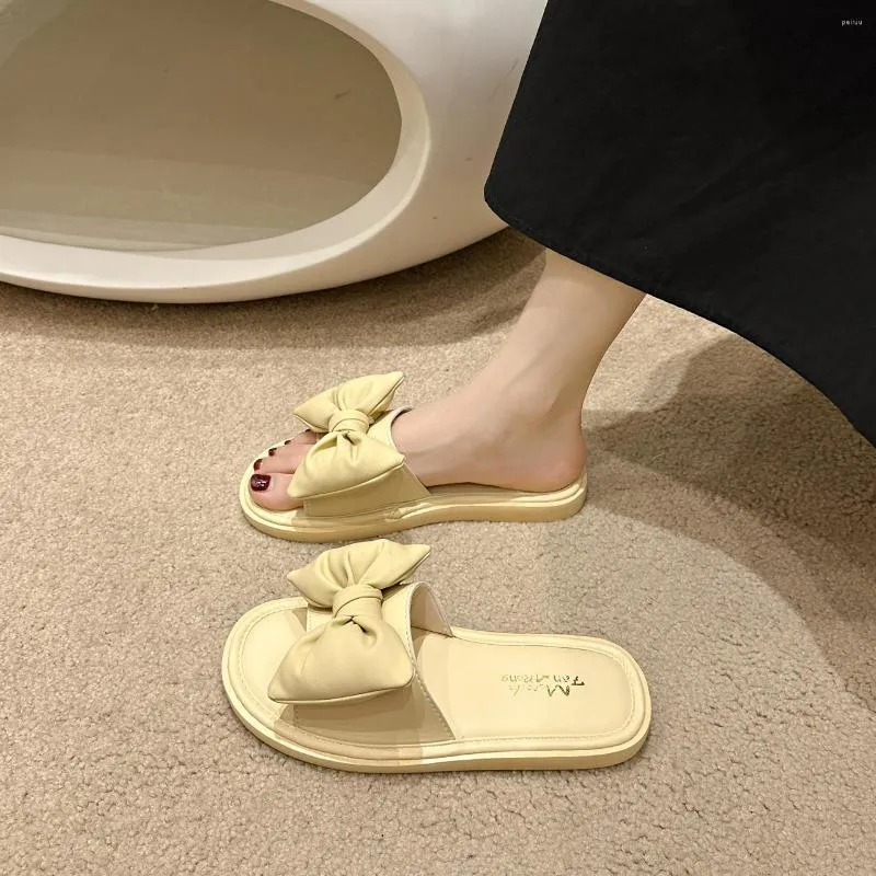 Bow slippers online sale