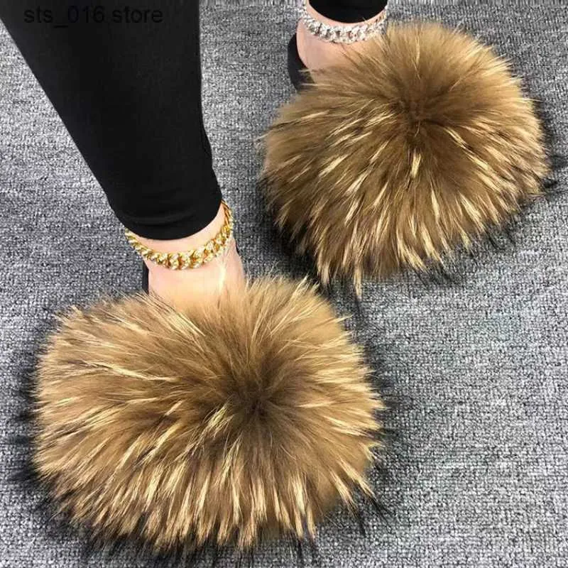 Home Fox Real Summer Slides Femmes Slippers Fur Furry Sandales plates Flat Sandales non glissées Fliffy Flip Flops Ladies femme mignonne chaussures en peluche T230828 788 Ry