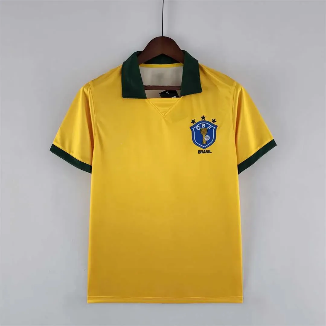 Brasil Retro Soccer T-Shirt For Men, Women And Kids. Brasil Retro Soccer T-Shirt For Men, Women And Kids.