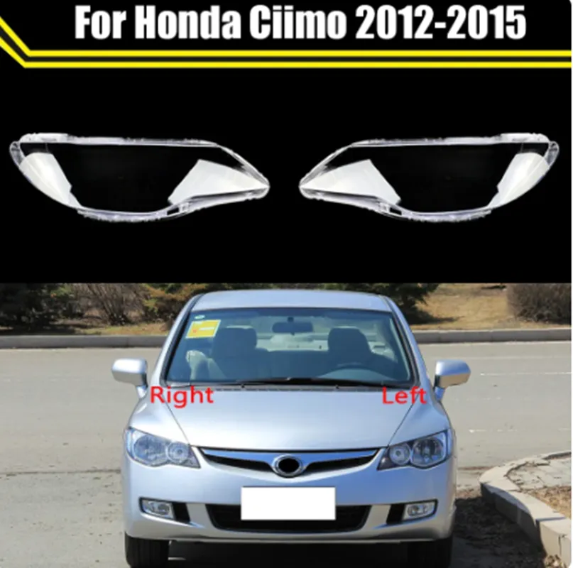 For Honda Ciimo 2012-2015 Car Glass Headlamp Lampcover Shell Auto Lampshade Headlight Lens Cover Head Lamp Light Case