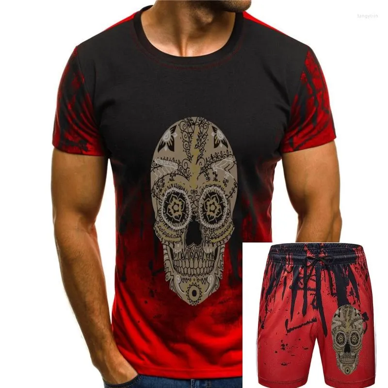 Męskie dresy Tom Clancy Wildland inspirowane T-Shirtmexican Skull Santa Muerte Day of the Dead