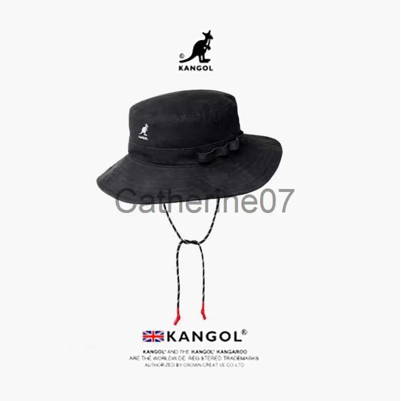 قبعات حافة بخيل Kangol Bush Cap Kangaroo جديدة في الهواء الطلق غطاء دلو Cap Men and Women's Bucket Cap New Style Adventure Cap J230829