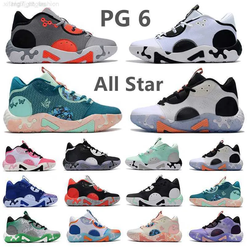 Paul PG 6 Mens Basketball Shoes Sneaker Fluoro All Star White