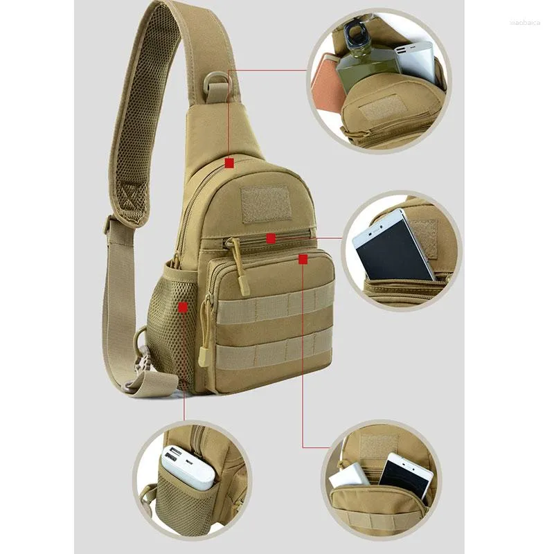 Sacos de cintura Esportes ao ar livre bolsa de ombro camuflagem crossbody lazer caminhadas tático estilingue esporte mochila viagem