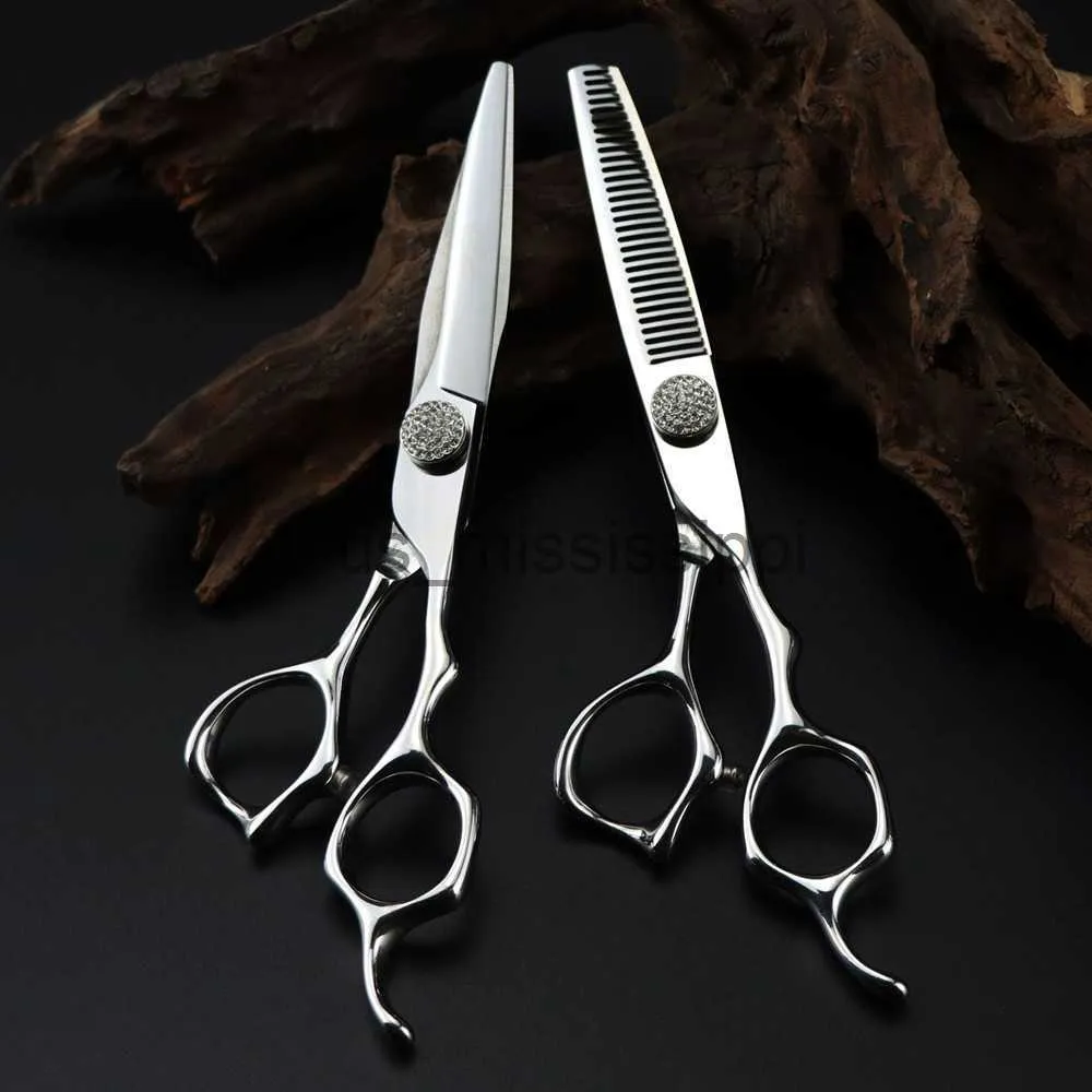 Sax Shears Professional JP 440C Steel 6 '' Bearing Scissor Gem Hair Scissors Haircut Thinning Barber Cutting Shears Frisör Sessorer X0829