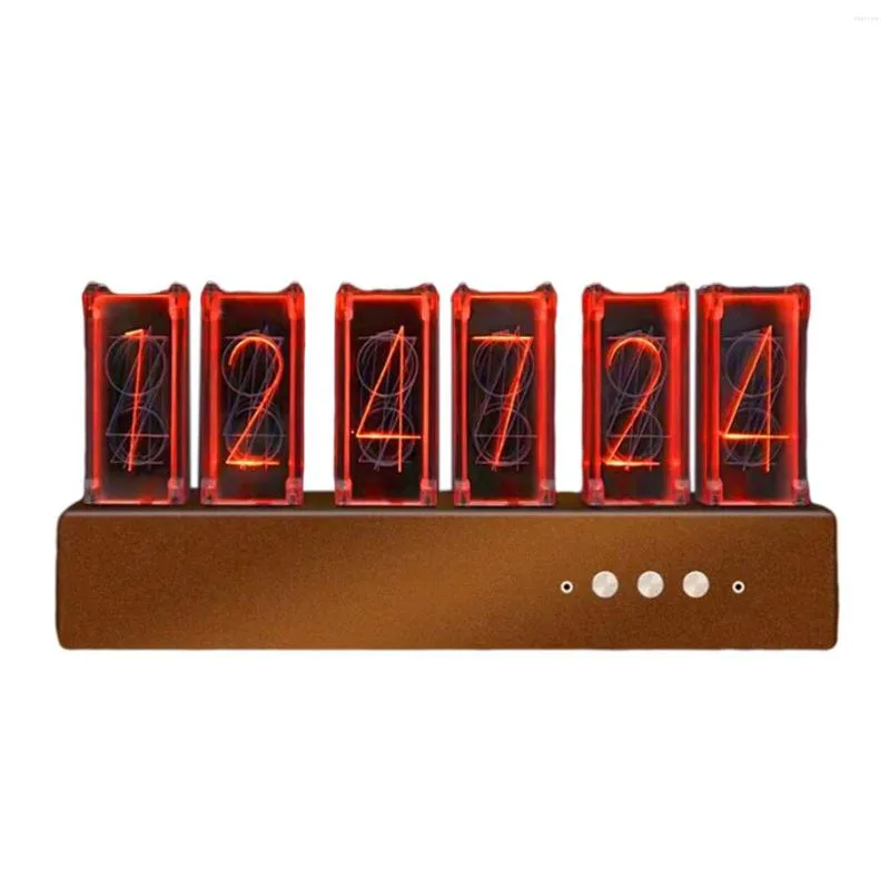 Horloges de table Nixie Tube Horloge USB Alimenté Vintage Électronique Variable Couleur DIY RVB Quasi Glow Pour La Décoration Bar Atmosphère Maison