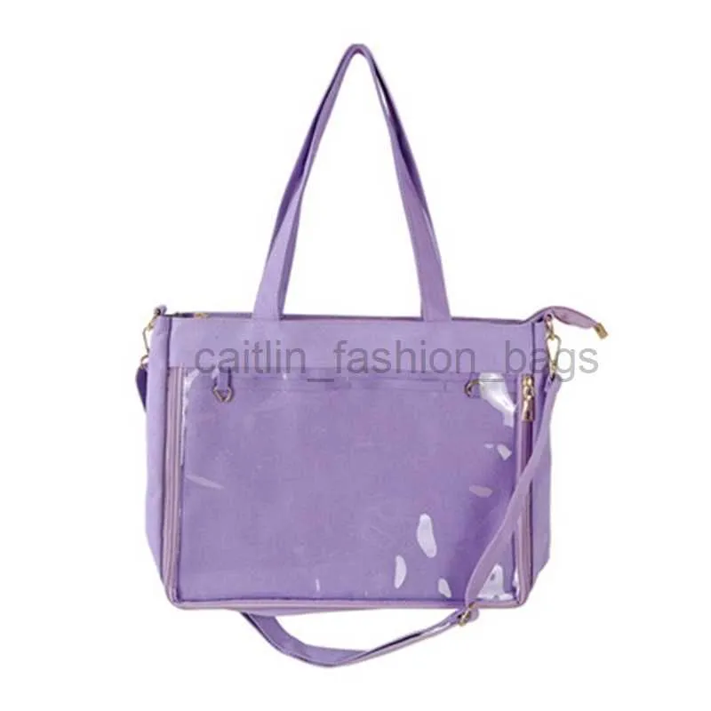 Shoulder Bags Women's Cute Shoulder Bag Youth Cross Body Bag Girl JK Transparent Pain Bag Top Handle HandDesigner Bag Fully Matched Messenger Bag caitlin_fashion_bags