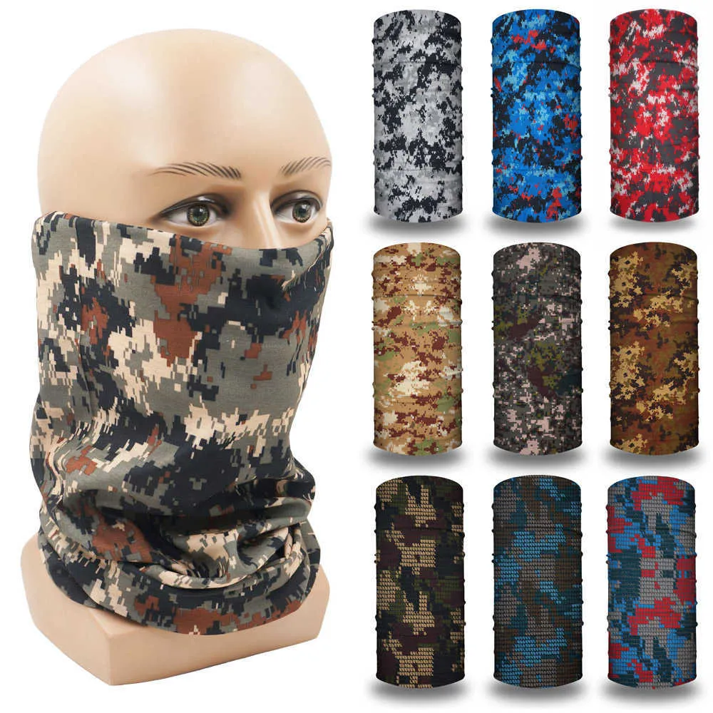 Mens Fashion Neck Gaiter Dustproof Camo Techwear Face Shield For