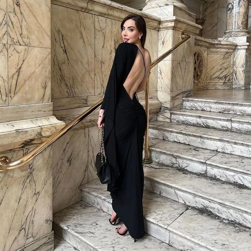 Backless maxi store dress casual