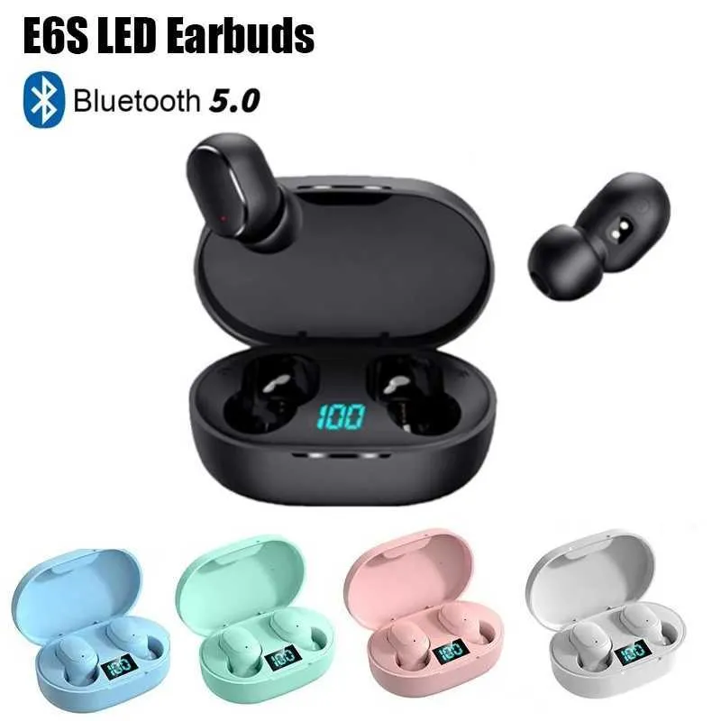 Nouveau E7S 9D stéréo casque sans fil IPX4 étanche 5.0 Bluetooth écouteurs TWS casque avec étui de charge E6S HKD230828 HKD230828