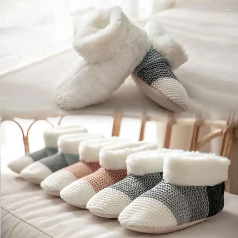 Slippers House Fluffy Slipper Sock Womens Winter Furry Contton Warm Plush Anti Skid Grip Sole Indoor Home Female Fuzzy Shoes Ladies