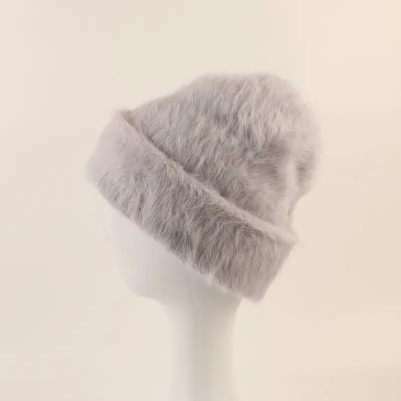 Skullcap Beanies Knitted Winter Hat: Soft Rabbit Hair Beanie  display picture 3