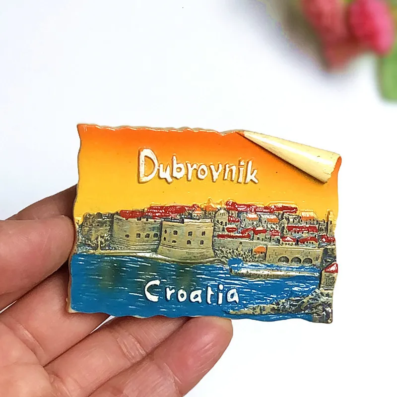 Calamita Frigorifero 3D Dubrovnik Croazia - Souvenir Di Viaggio Fatto A Mano In Resina - Dimensioni 5x7 Cm - Decorazione Casa E Collezione - 2