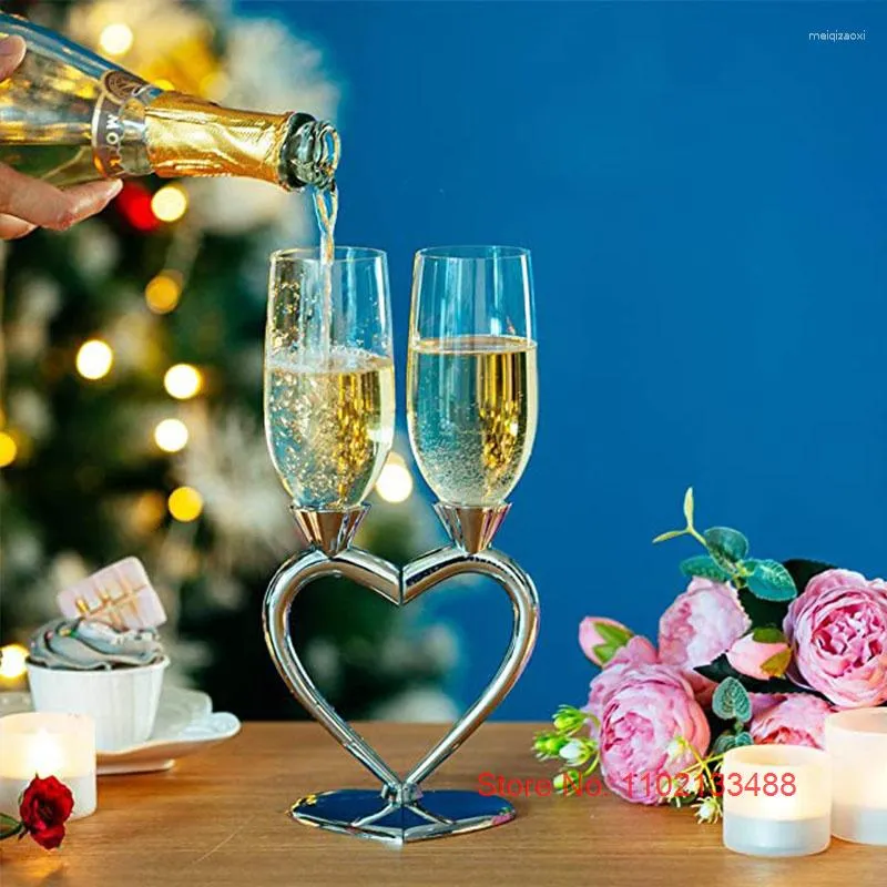 Champagne glasses with sale hearts