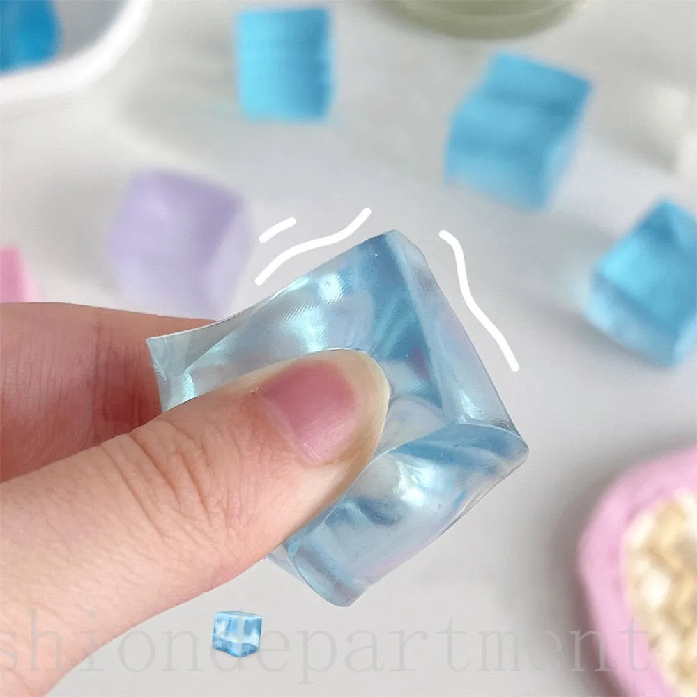Squeezy Sensory Cube Stress Ball - Ice Cube Fidget Toy, Anxiety Relief ...