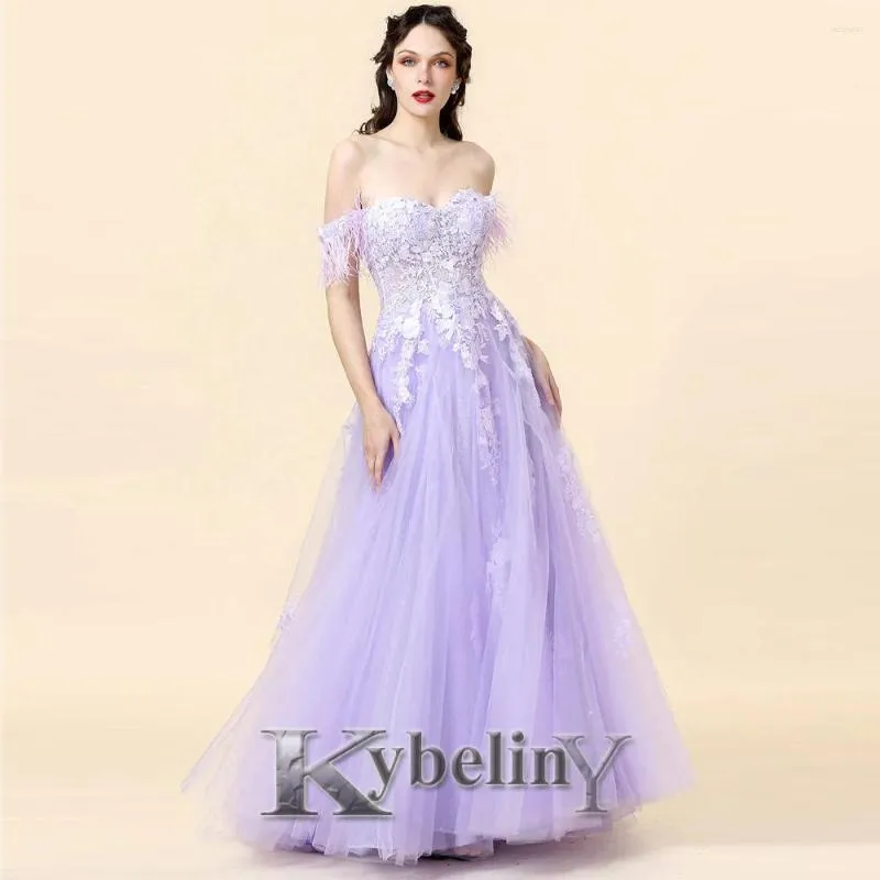 Платье для вечеринок Kybeliny Prom Prom Fancy Evening Howns Laceup Кеп-рули любимость Вестидос де Фиеста 2023 для женщин