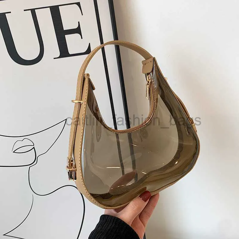 Bolsas de ombro geléia feminina cor sólida transparente saco de fundo lazer andarilho handdesigner carteira móvel caitlin_fashion_bags