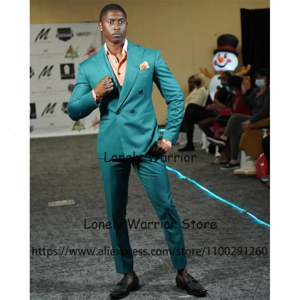 Men S Suits Blazers Fashion Tiffany Blue Banquet Men Double