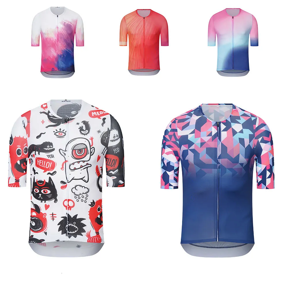 サイクリングシャツトップスジャイアーズサイクリングジャージ夏の通気性タイトな短袖MAILLOT MTB自転車グラフィティカラーサイクリング衣類230828