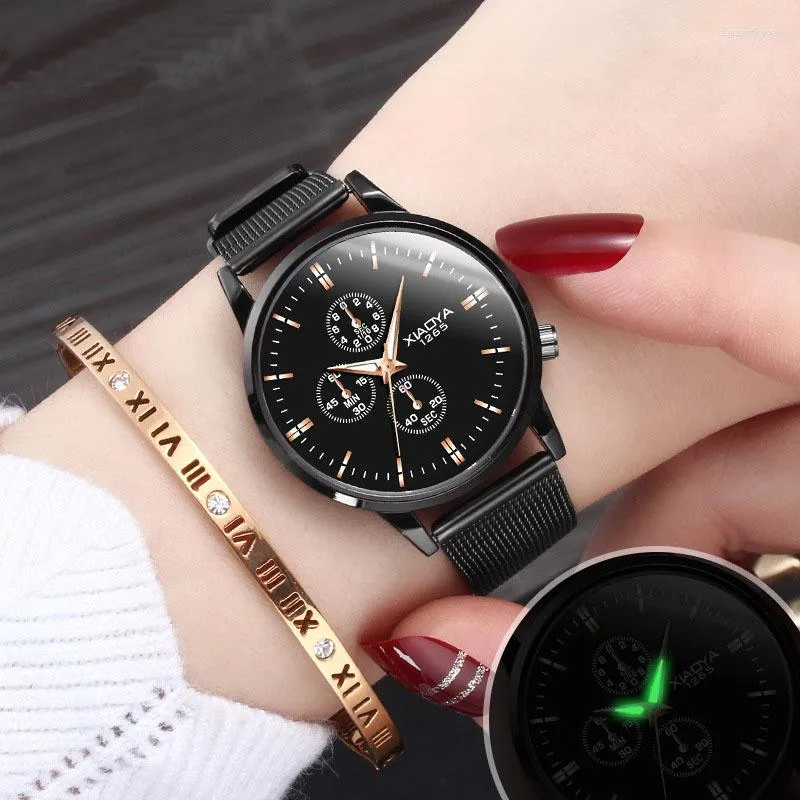 Horloges Eenvoud Modern Quartz Horloge Dames Mesh Roestvrij Stalen Armband Hoge Kwaliteit Casual Pols Voor Vrouw Montre Femme
