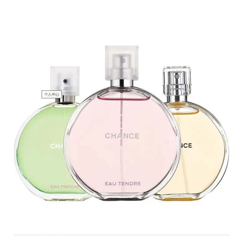 Charmig varumärke Pink Eau Tendre Chance Women Gabrielle Parfym No.5 Air Freshener 100 ml Classic Style Coco Fragrance Långvarig tid God lukt