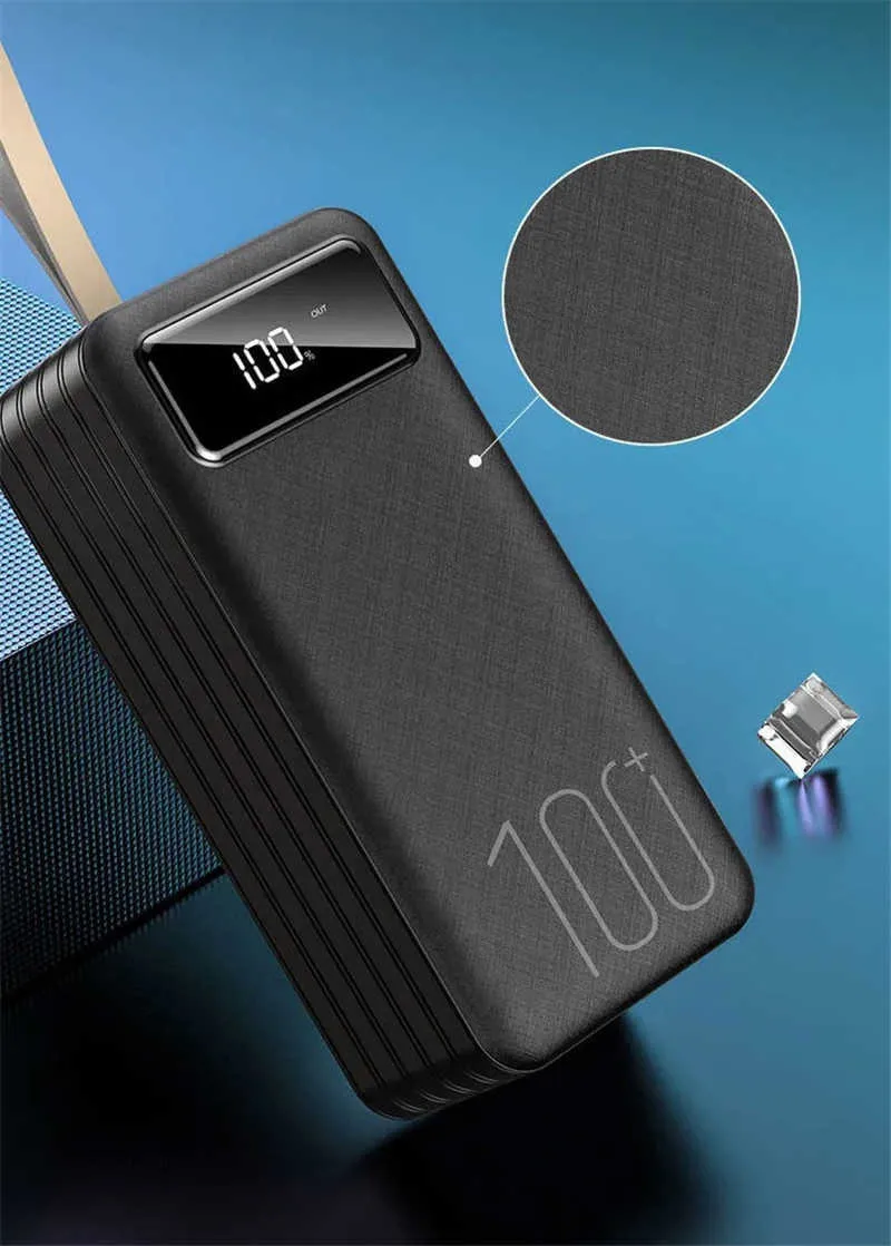 WSGDSG Powerbank, draagbare 40000 mAh-oplader met uitgangen en ingangen, snelle iPhone-oplader met zaklamp, externe USB-C-batterij met extreem hoge capaciteit (maat: rood