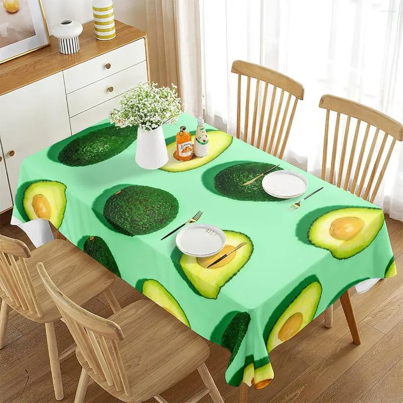 Nappe rectangulaire en forme d'avocat et de fruits tropicaux, décoration d'été pour la maison, la salle à manger, tapis de pique-nique en plein air, décoration de cuisine