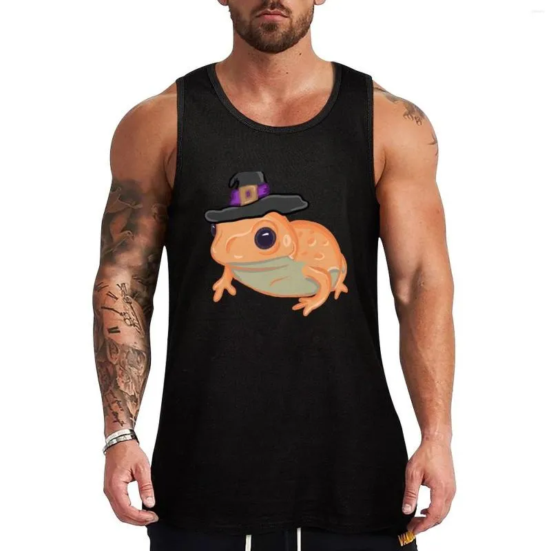 Men's Tank Tops Orange Witch Frog Top Bodybuilding Clothing Man Shirt Men Clothes