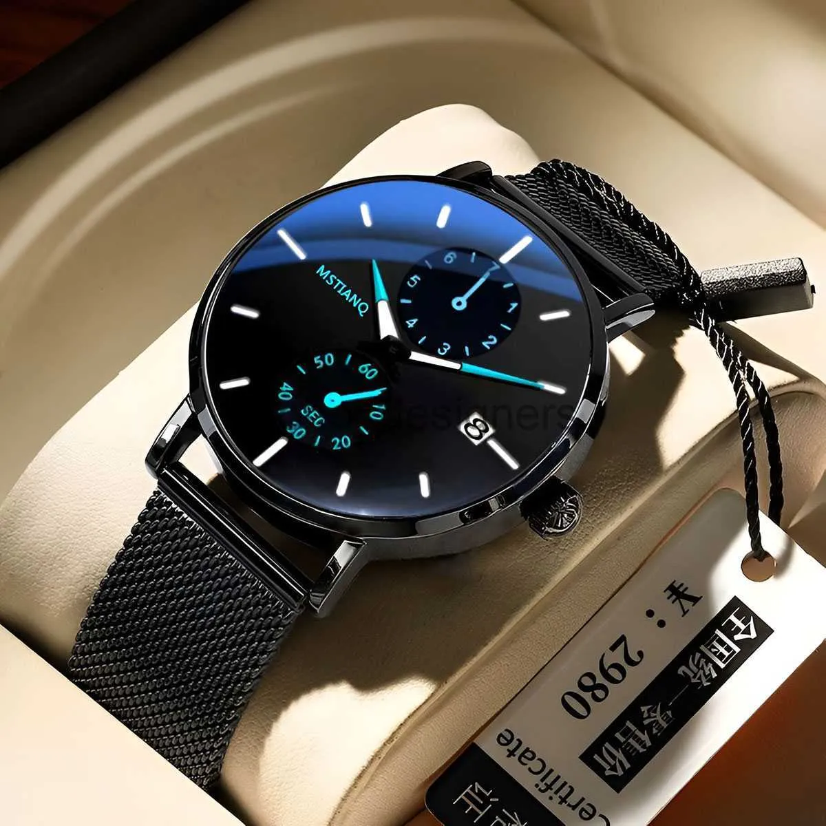 MSTIANQ Mens Waterproof Watch Ultra Thin High Quality Simple