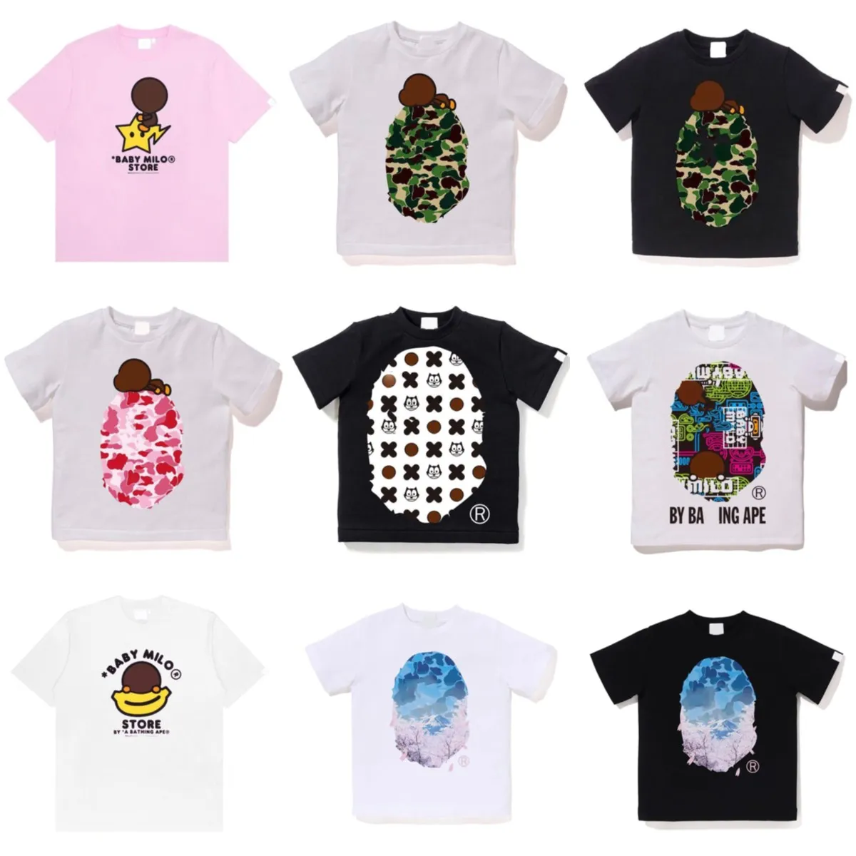 Vêtements de marque pour enfants T-shirts pour bébés garçons tout-petits singes filles mode hip hop camo tops décontracté été enfant nourrissons t-shirts jeunes enfants enfant en bas âge R4d1 #