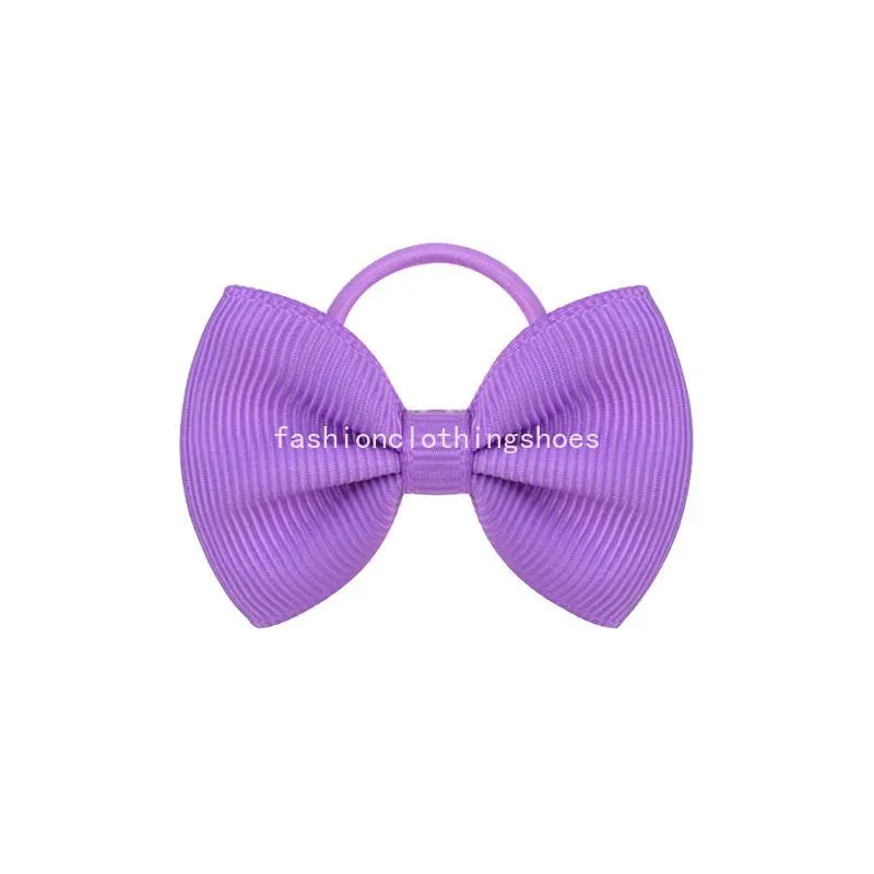 Baby Girls Hair Bows Tie Mini Solid Elastic Rubber Band Rope Kids Headwear Ponytail Holder Children Hair Accessories Hairbands