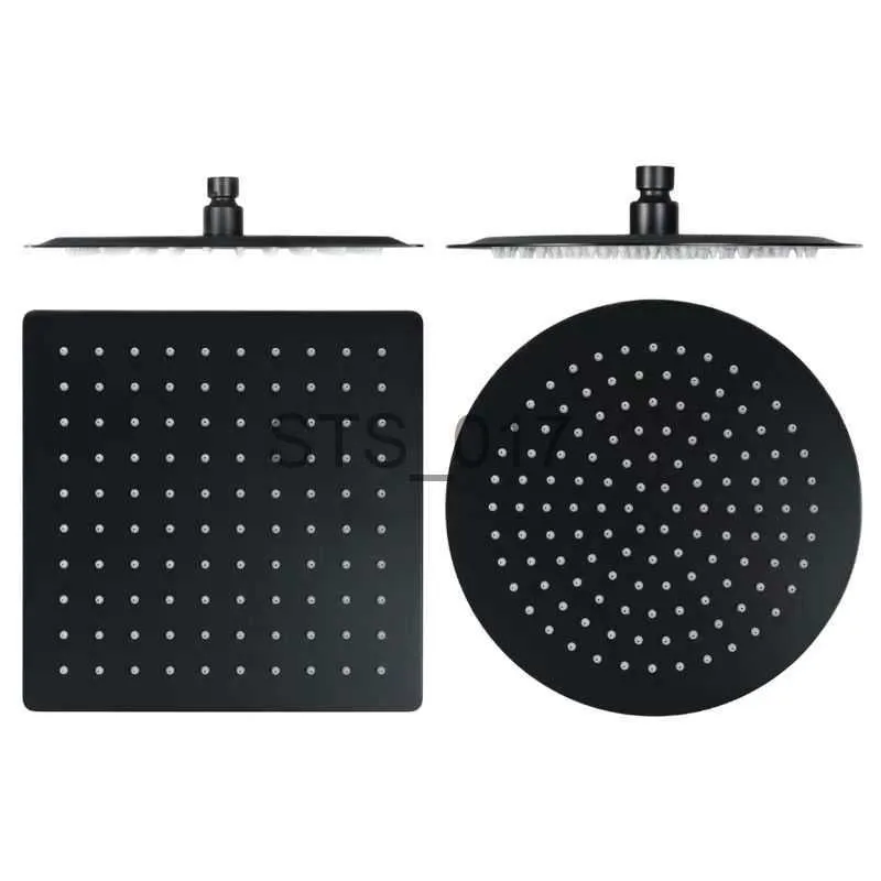 Black Rainfall Shower Head - Ultra Thin Stainless Steel Showerheads ...