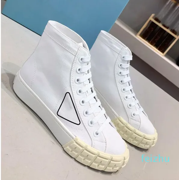 Luxuriöse Marken-Designer-Freizeitschuhe. Herren-High-Top-Nylon-Mode-Schnürschuhe in Weiß. Klassische Canvas-Sneaker von High Sauser für Damen