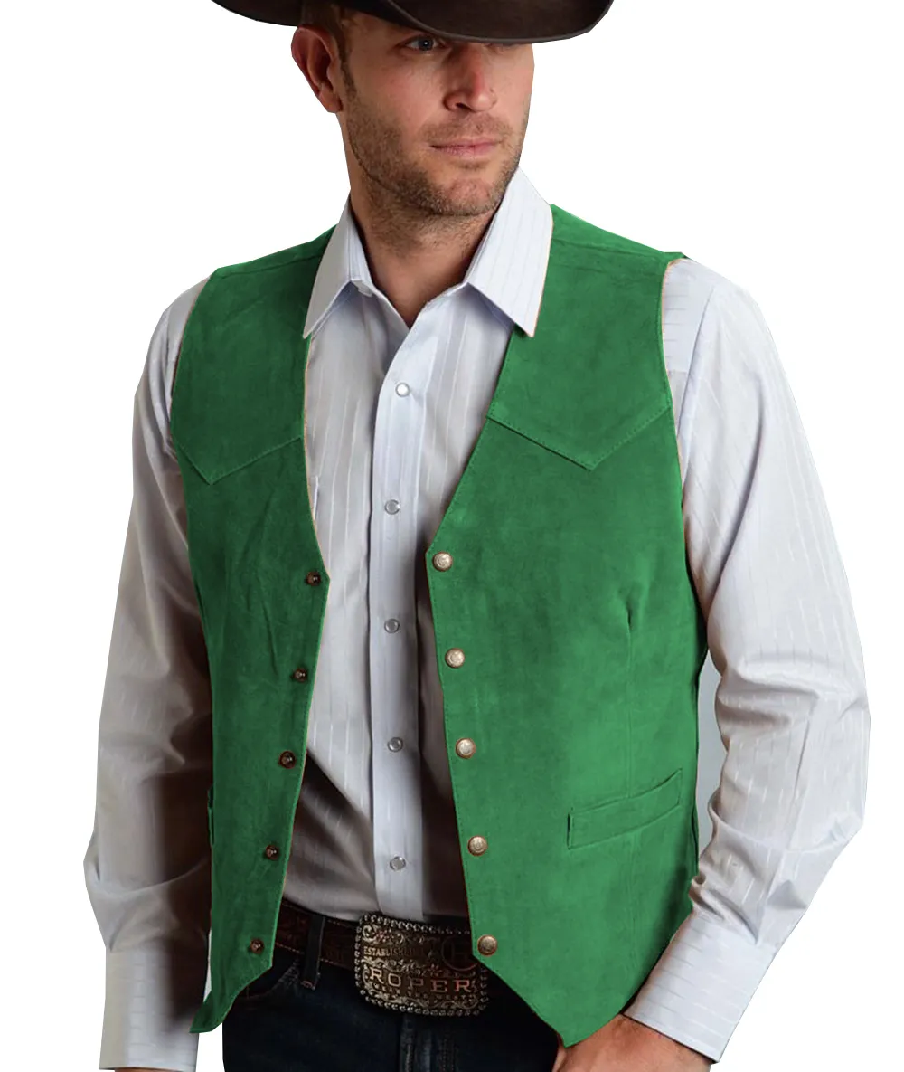 Herrenwesten Braune Weste Formeller Business-Anzug Wildlederweste Trauzeugen Für Hochzeit Cowboy 230829_voghion.com