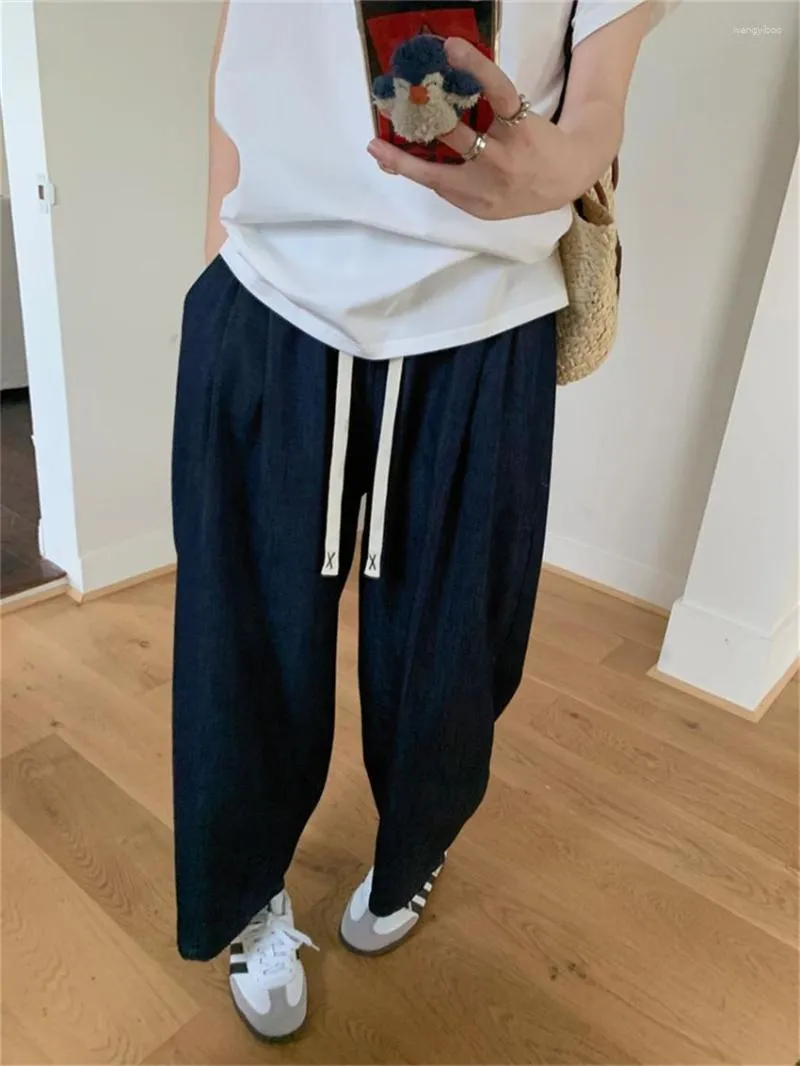 Women's Jeans Alien Kitty M-L Women Wide Leg Autumn Loose High Waist Office Lady Solid Chic All Match Streetwear Harem Pants