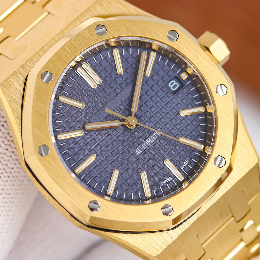 Hot A-B Mens Watch Luxury Designer Watches 41mm Dial Automatic Mechanical Classic rostfritt stål Vattentäta lysande safirklockor