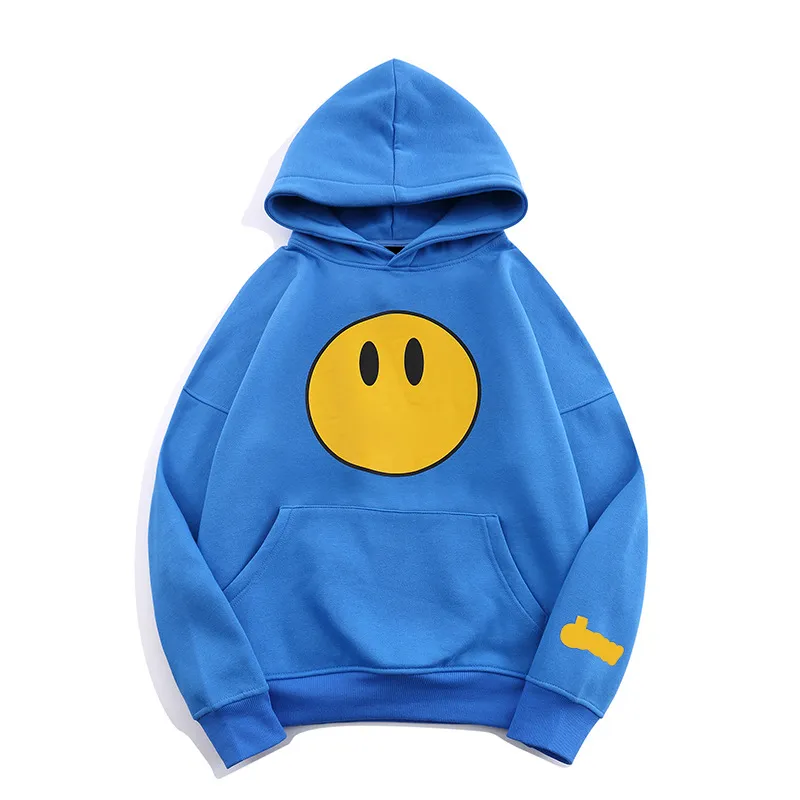 Toppar mäns och kvinnors hoodie drog drog hoodie mode streetwear smiley face tröja dra mäns casual mode trend drog tröjor 529