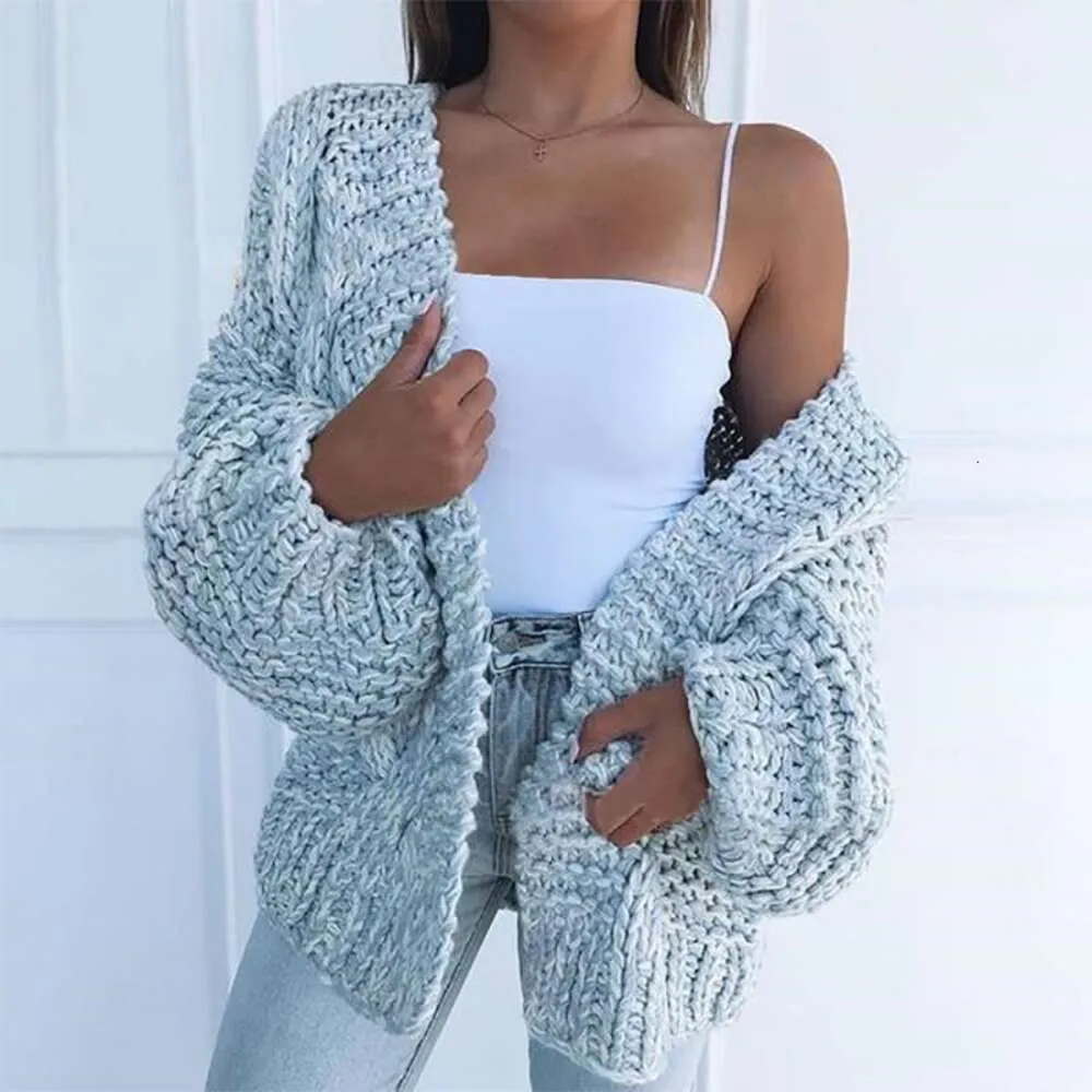 Sonbahar ve Kış Kadın Giyim Sweaters Moda Tiftik Hardigan Kazak Günlük Ceket Toptan