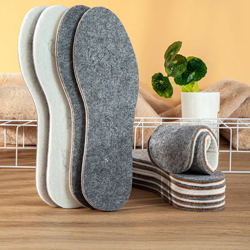 Shoe Insoles: Winter Warm Wool Thicken Soft Pads, Breathable Skin ...