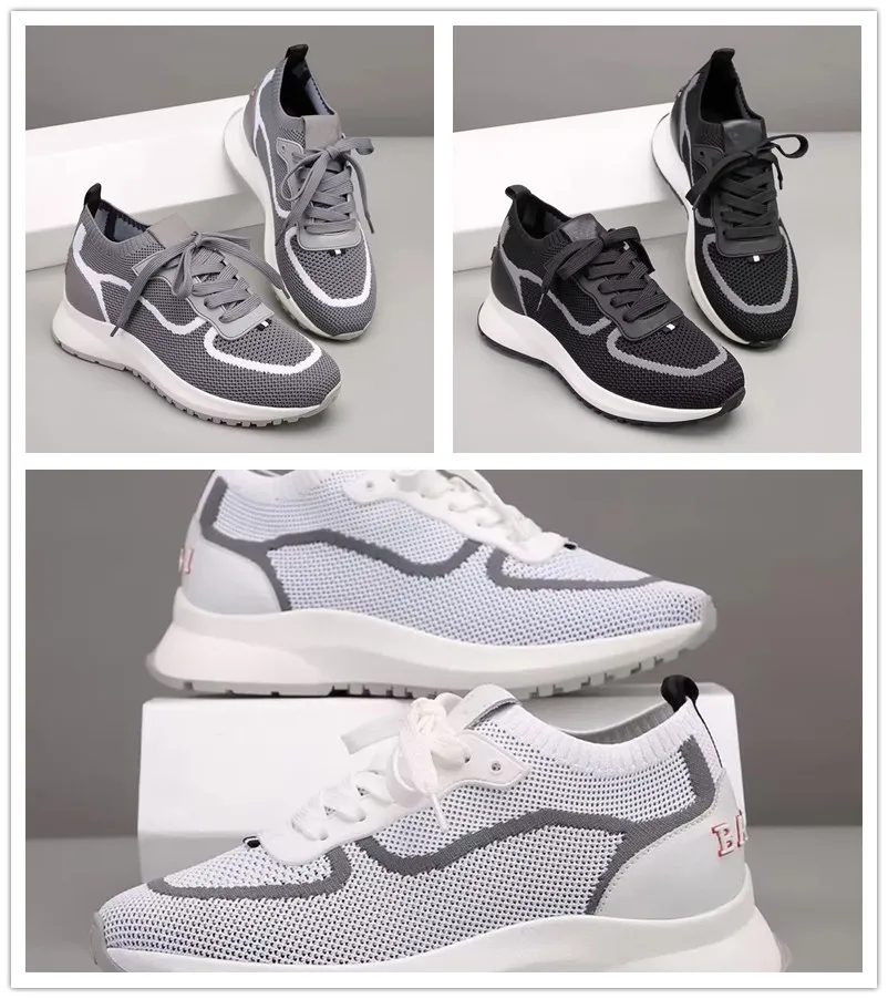 Marque élégante Davyn Baskets Chaussures Hommes 1851 Tricoté Tissu En Cuir De Veau Semelle En Caoutchouc Sportif Low Top Trainer Tech Tissus Skateboard Marche